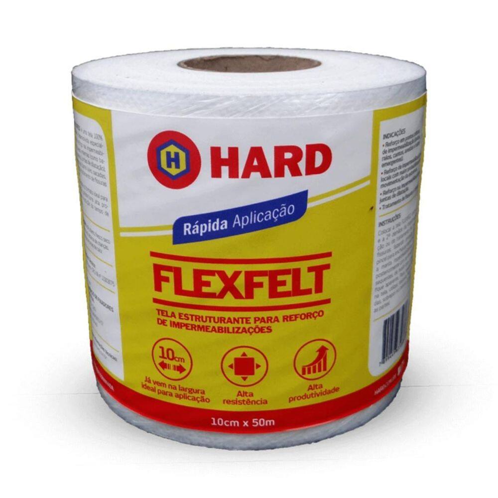 Tela De Reforço Hard Flexfelt Autoadesiva 80Mm X 20M