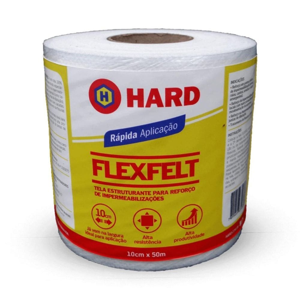 Tela De Reforço Hard Flexfelt Autoadesiva 80Mm X 20M