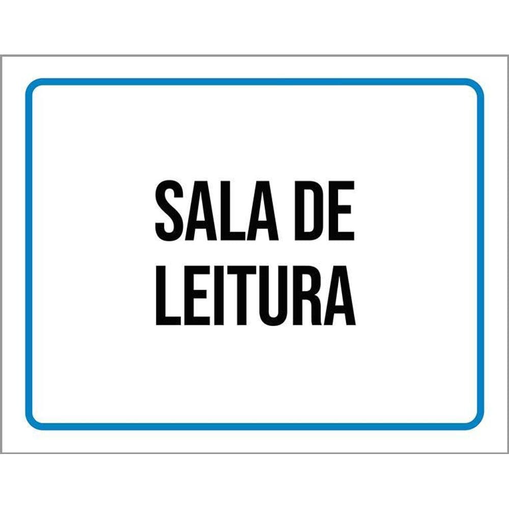 Kit 3 Placas Ambiente Sinalização Setor Sala De Leitura