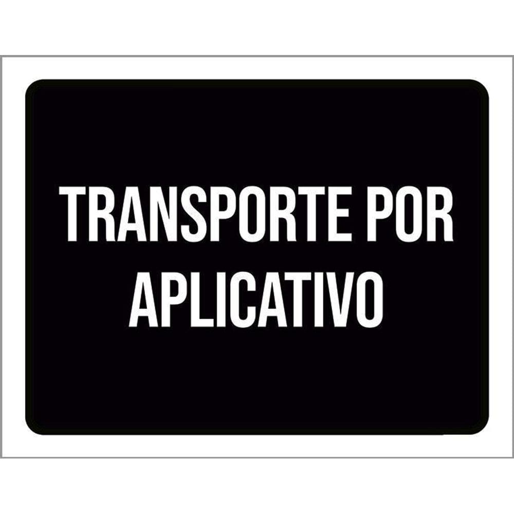 Placa Sinalização - Transporte Por Aplicativo Ml3820 36X46