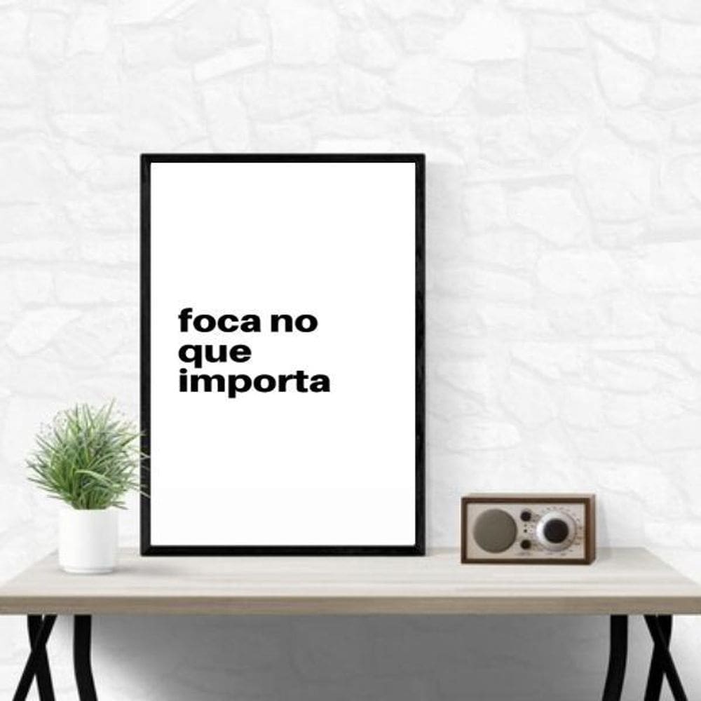 Quadro Foca No Que Importa 24X18Cm