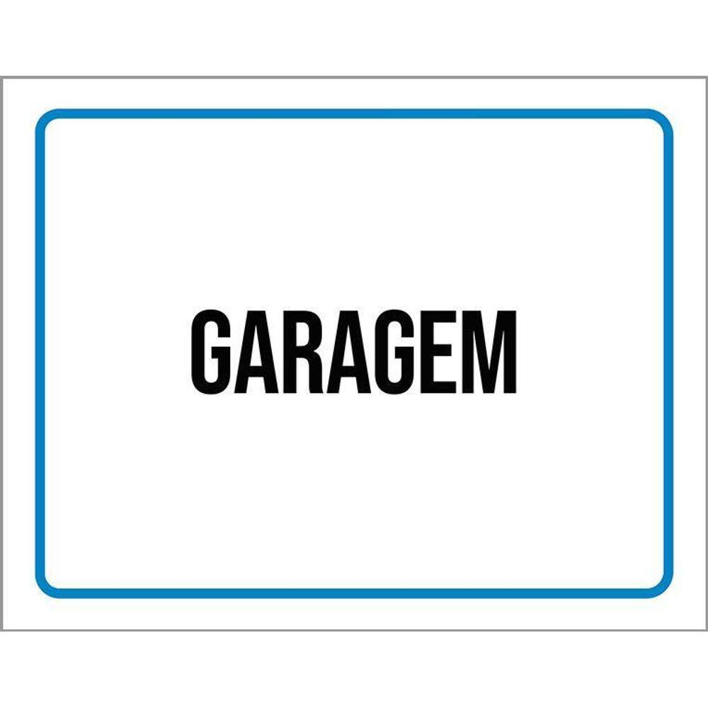Placa Ambiente Sinalização Setor Garagem 36X46