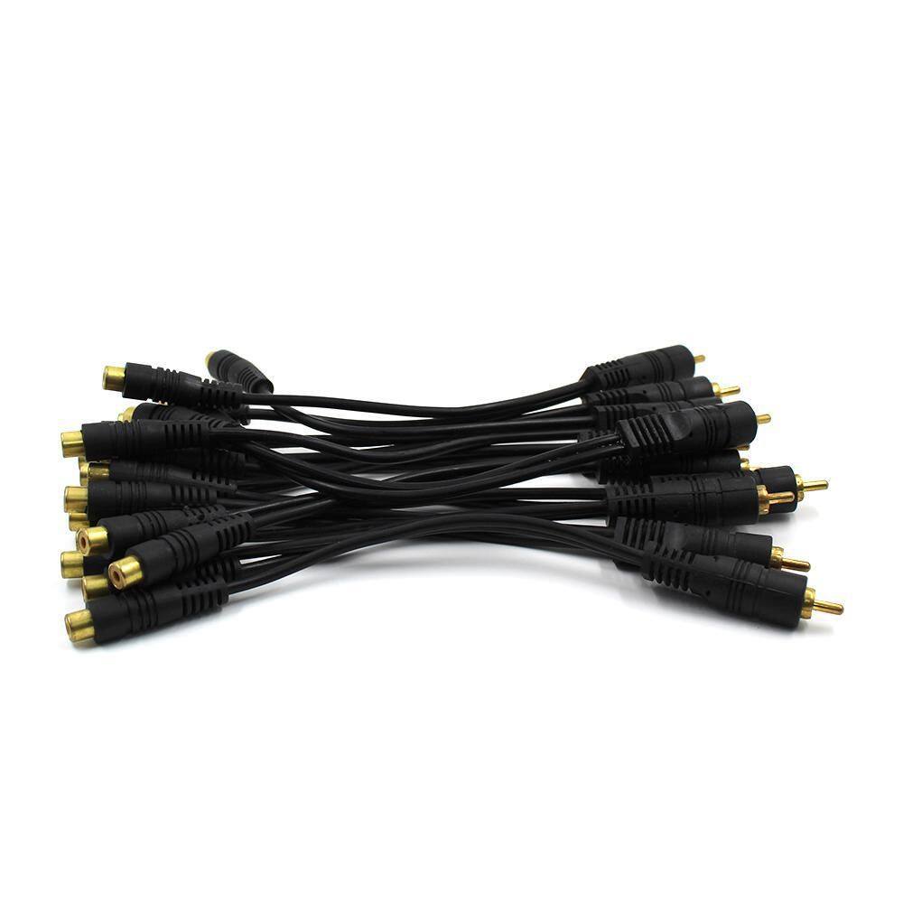 Cabo Y - 1 Rca Macho Para 2 Rca Fêmea Gold 10 Unidades