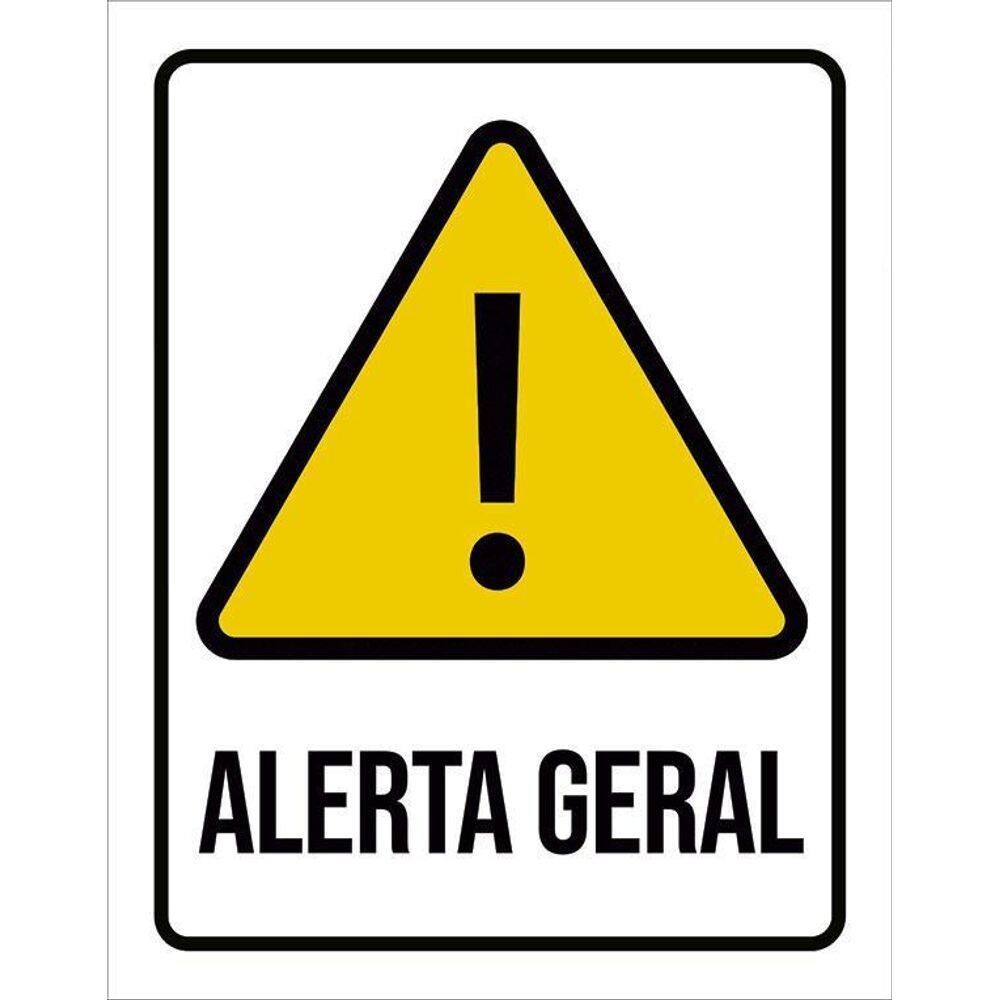 Kit 3 Placas Cuidado Alerta Geral