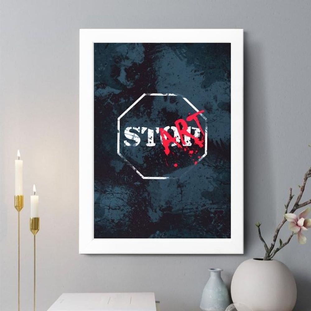 Quadro Decorativo St Op Art 45X34Cm - Com Vidro