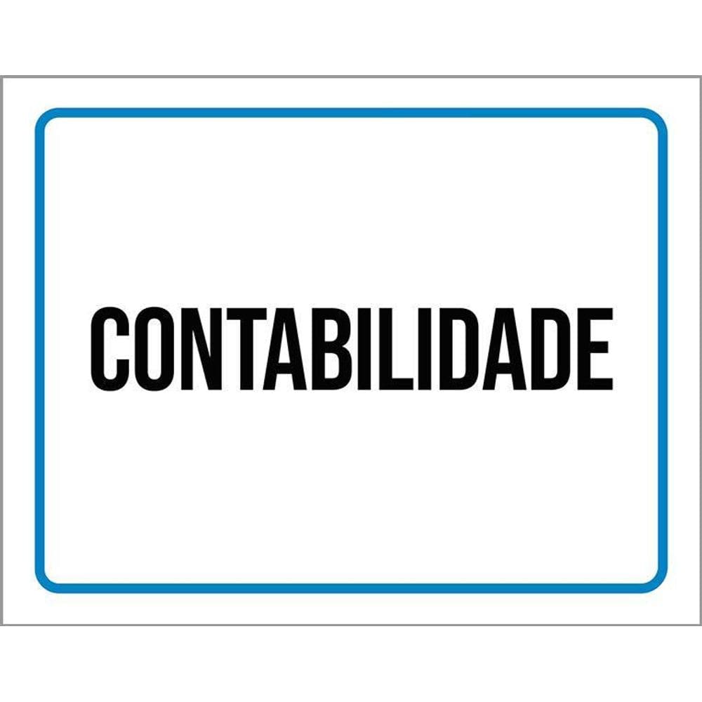 Kit 3 Placas Ambiente Sinalização Setor Contabilidade