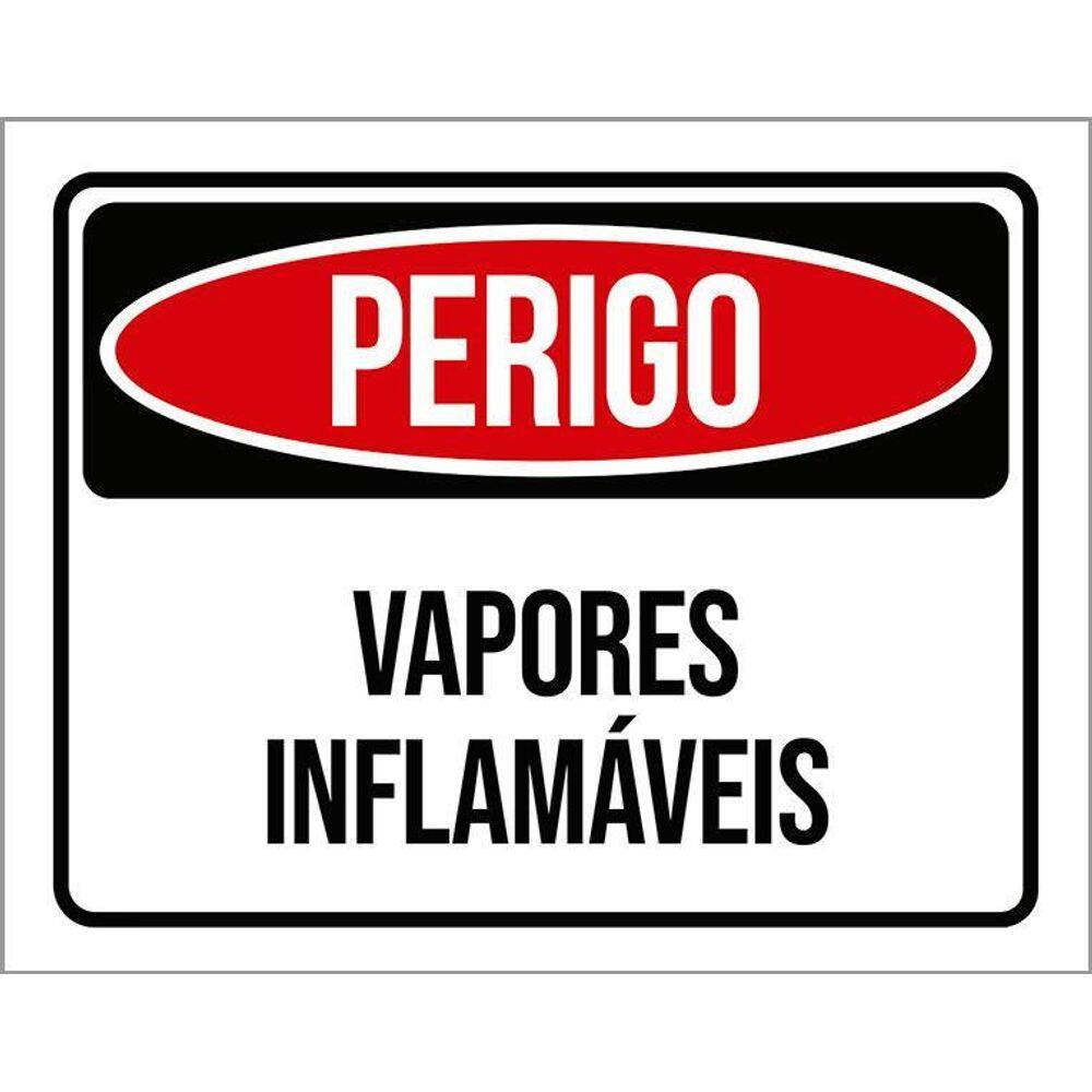 Placa Perigo Vapores Inflamáveis 36X46