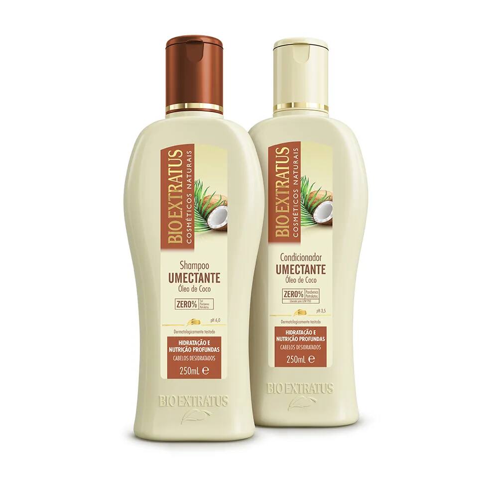 Kit Bio Extratus Umectante Óleo de Coco Shampoo, Condicionador (250mL)