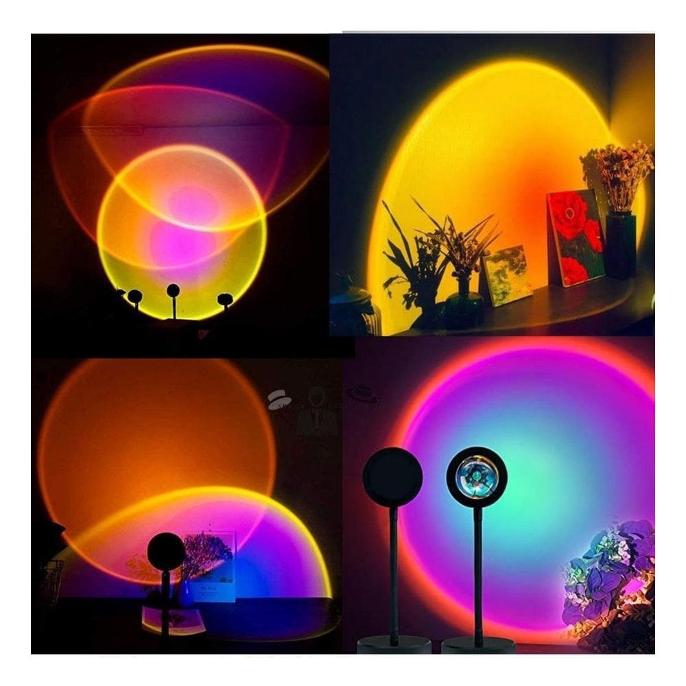 Projetor Luz Noturna Lâmpada Por Do Sol Abajur Fotos Luxo
