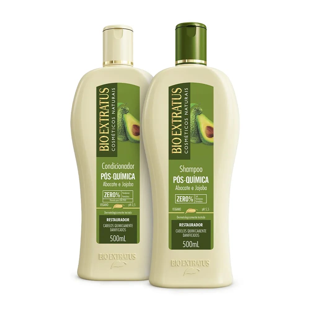 Kit Bio Extratus Pós Química Shampoo + Condicionador 500mL