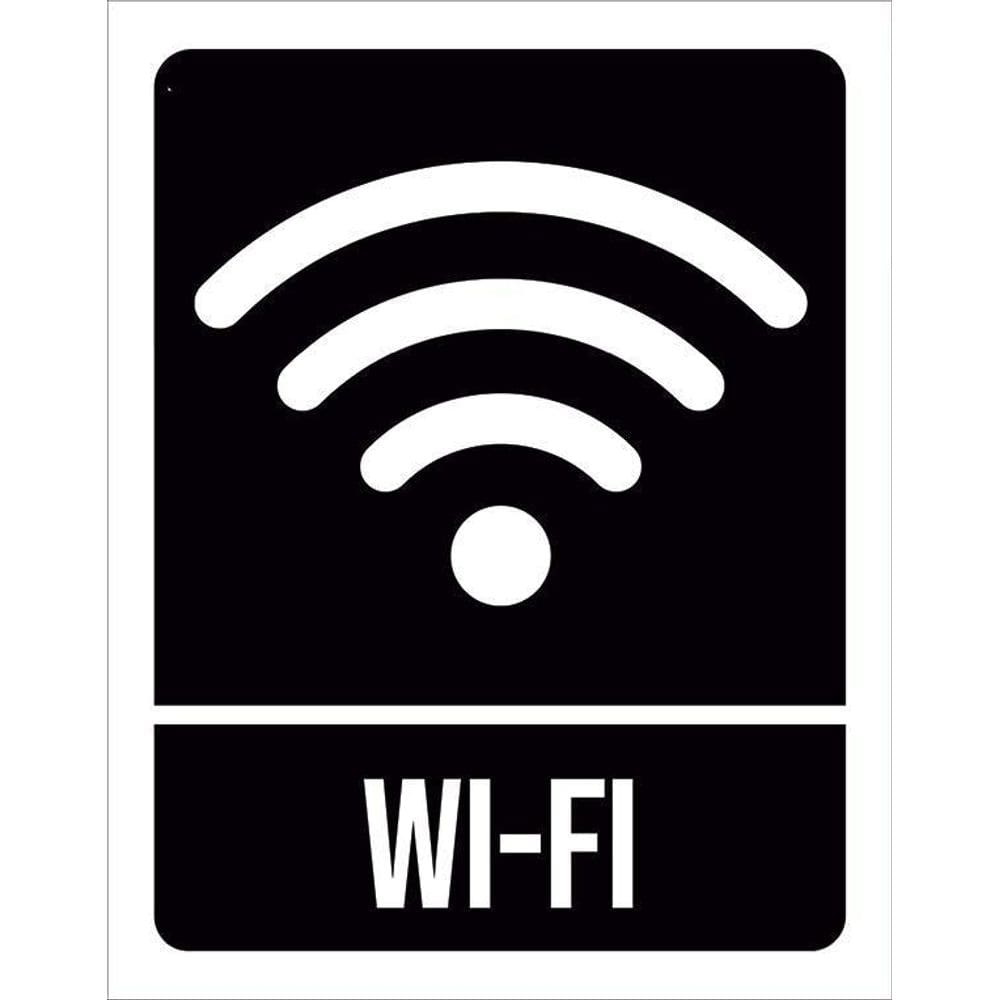Placa Sinalização Wifi 36X46