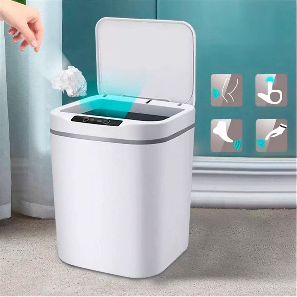 Lixeira Automática Recarregável 16L Com Sensor Inteligente