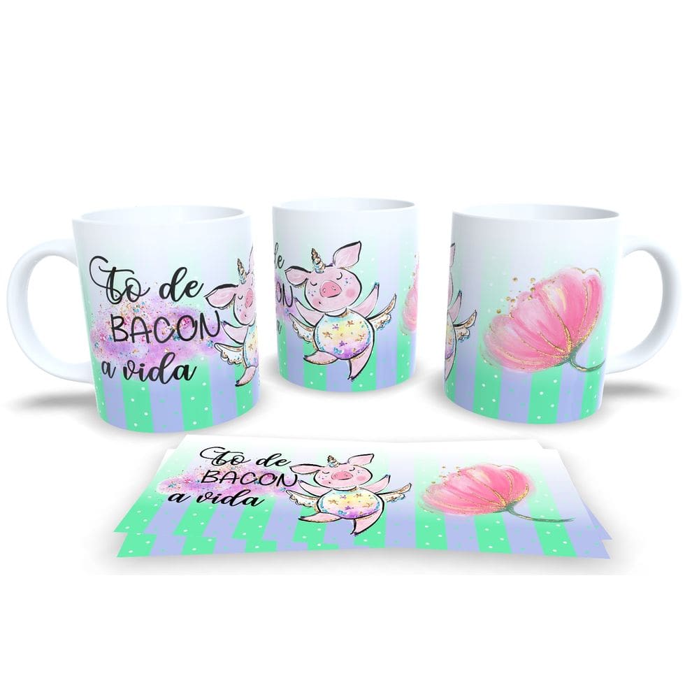 Caneca Branca de Porcelana Personalizada Coleção Irônicas