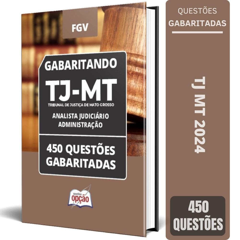 Caderno Tj Mt 2024 Analista Judiciário Administração
