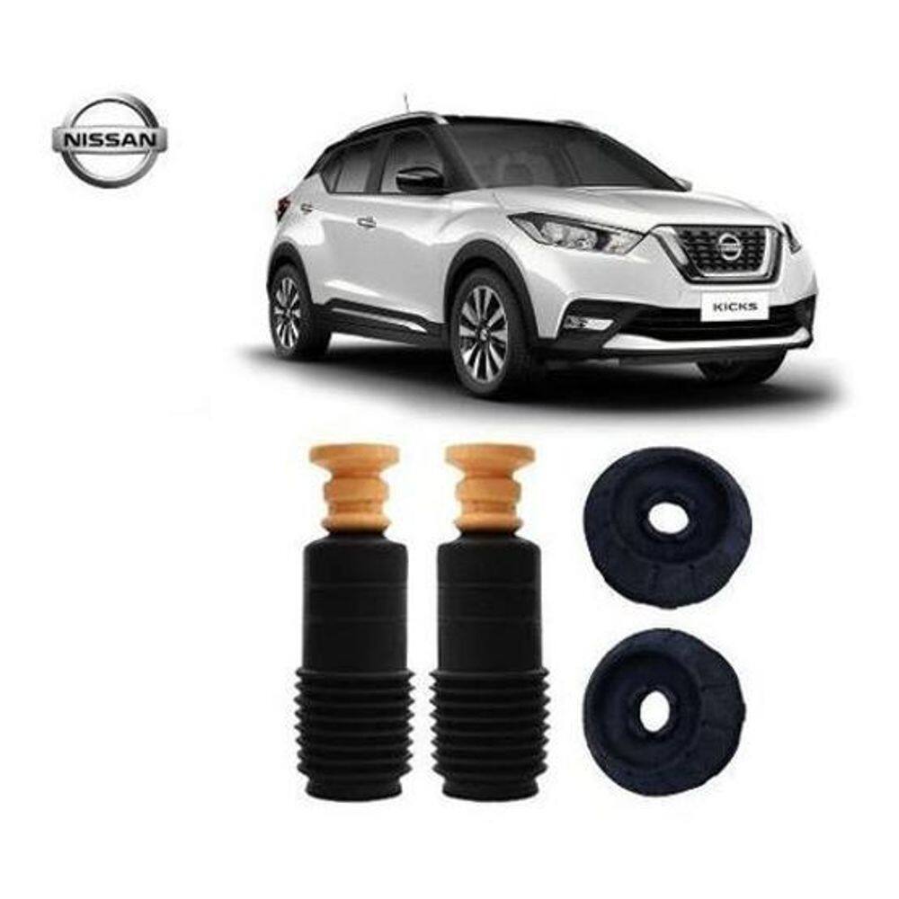 2 Kit Coxim Batente Amortecedor Dianteiro Nissan Kicks 2016 2017 2018 2019