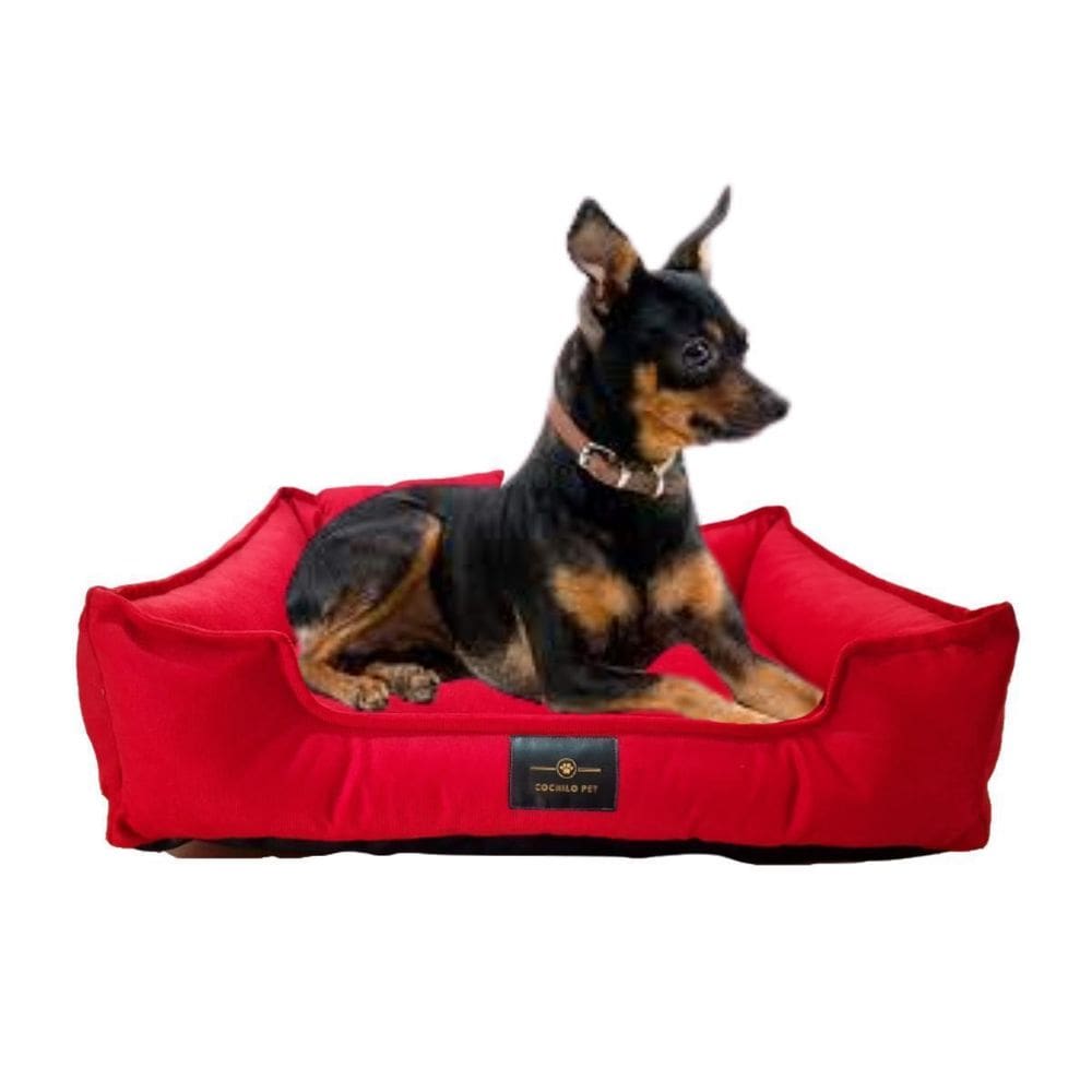 Caminha Para Cachorro Cochilo Pet M 60 X 50 Veludo Vermelho