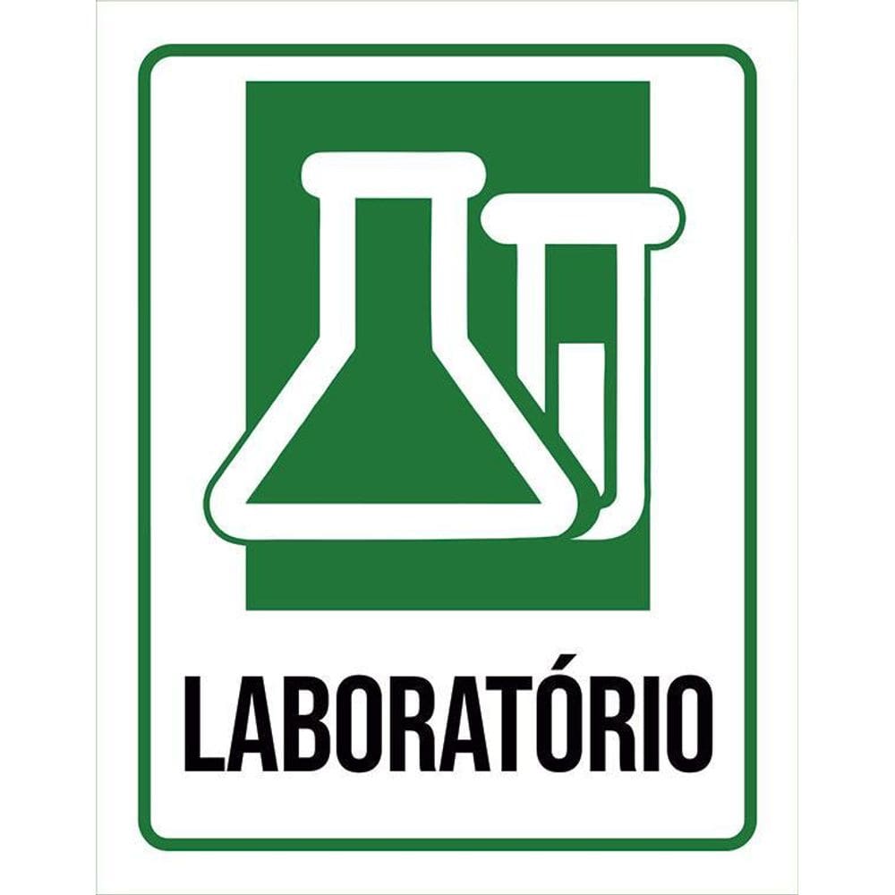 Placa Sinalização Hospitalar Laboratório 36X46