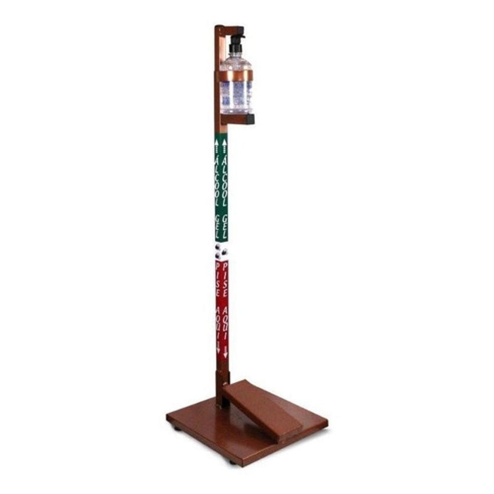 Suporte Em Aço Para Álcool Gel Com Pedal Cobre