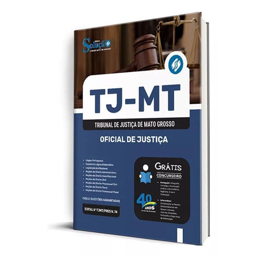 Apostila Oficial Justiça Tj Mt 2024 Tribunal Justiça Do Mato