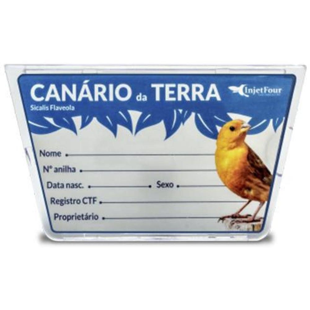 Placa De Identificação Canário Da Terra 6 Unidades
