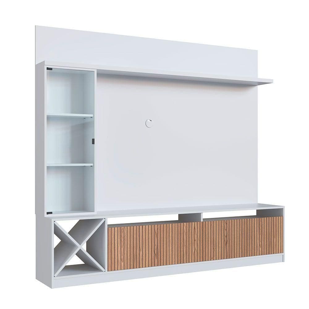 Estante Para Tv Capri Até 60 Polegadas 3 Portas Quiditá Branco/brise