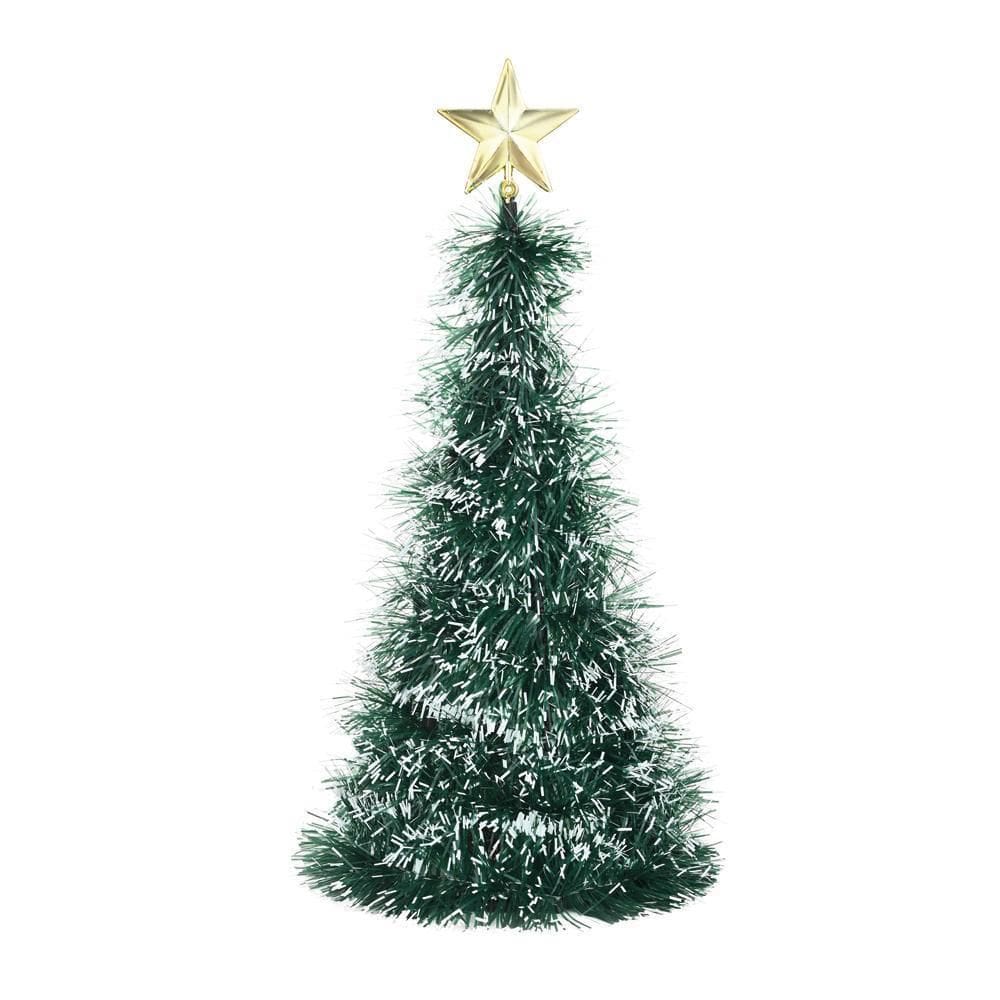 Mini Árvore De Natal Nevada Cone Decorada 30Cm