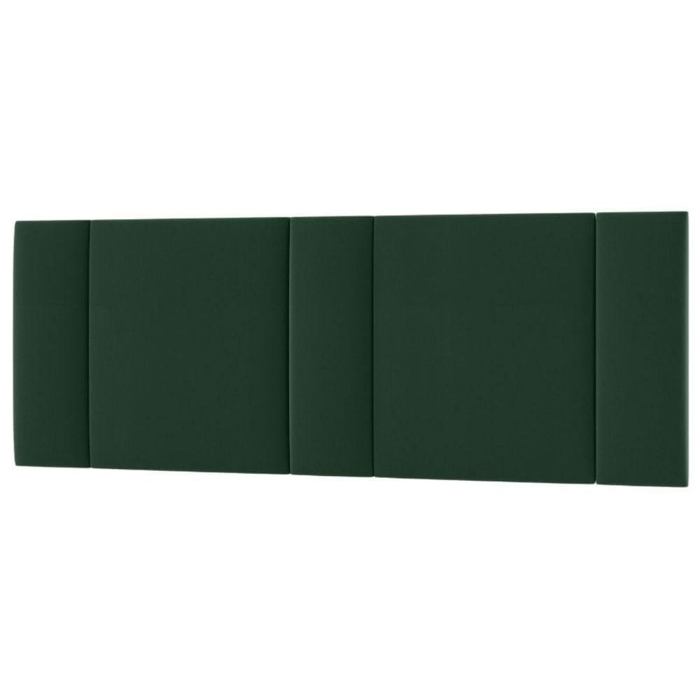 Cabeceira Estofada Iluminação Led Stella Queen Size 160 Cm Cor:veludo Verde