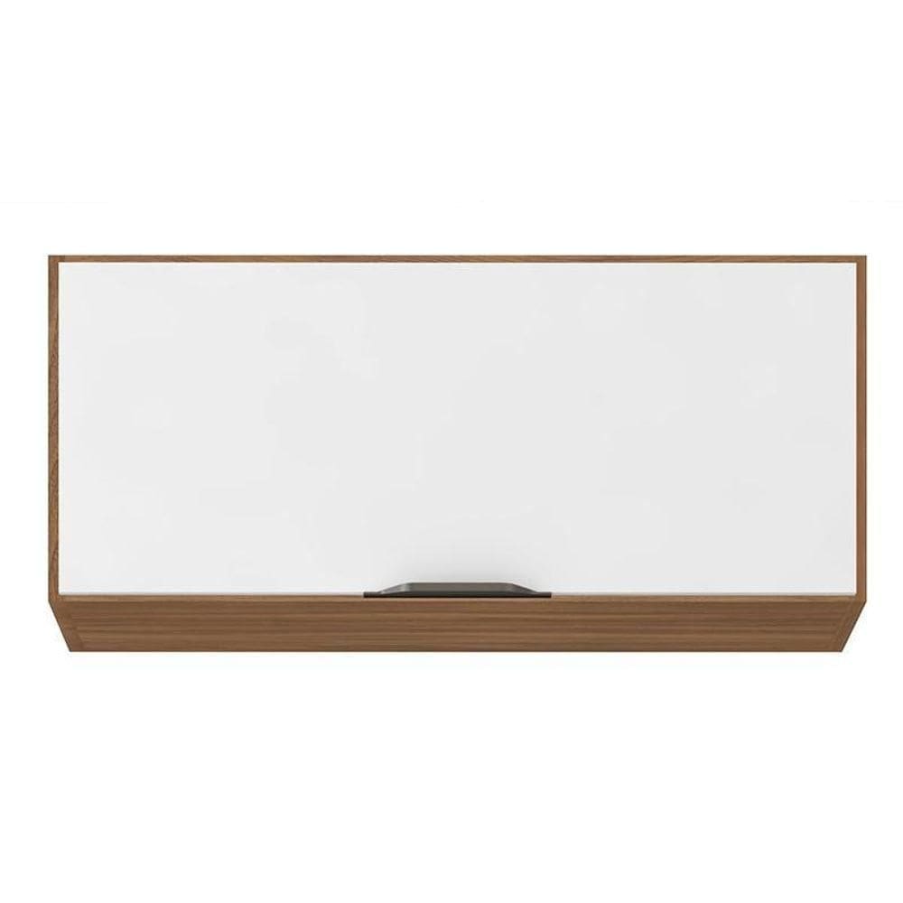 Armário Aéreo Firenze 1 Porta 70cm Amêndola Branco - Demóbile Amêndola Branco