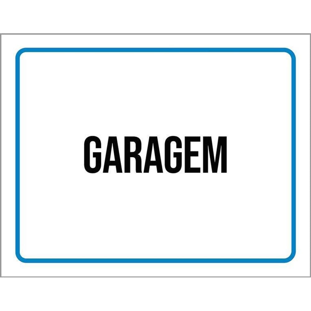 Placa Ambiente Sinalização Setor Garagem 36X46