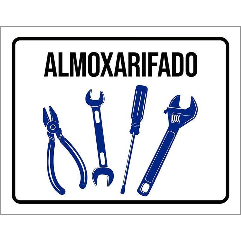 Placa Sinalização Almoxarifado Ferramentas 36X46