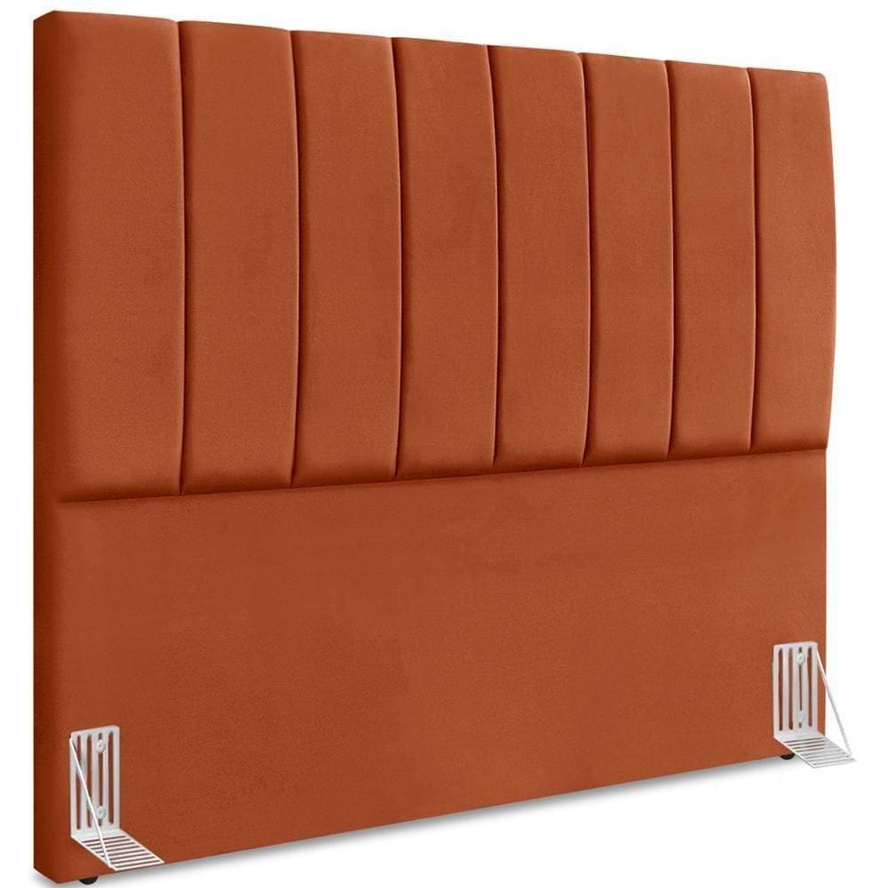 Cabeceira Queen 160cm Allia Suede Terracota Rm Terracota