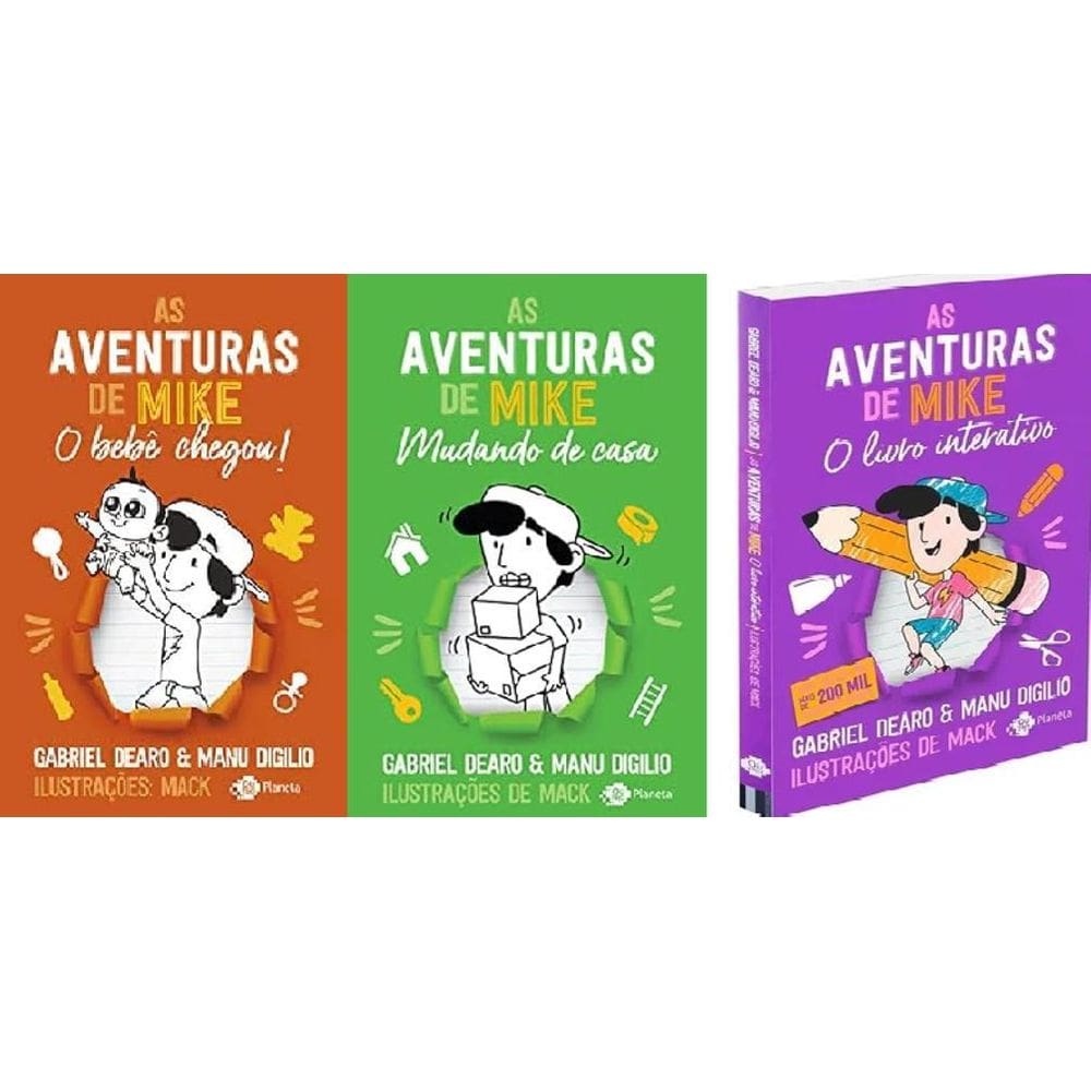 Kit 3 Livros As Aventuras De Mike Gabriel Dearo