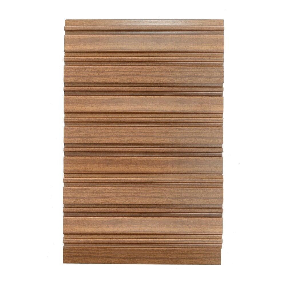 Painel Ripado de Poliestireno 12,2 Cm X 1,2cm Metro Linear-gr02pr-m - Barra 2,85ml - caixa com 2,85 Unidade - Mogno