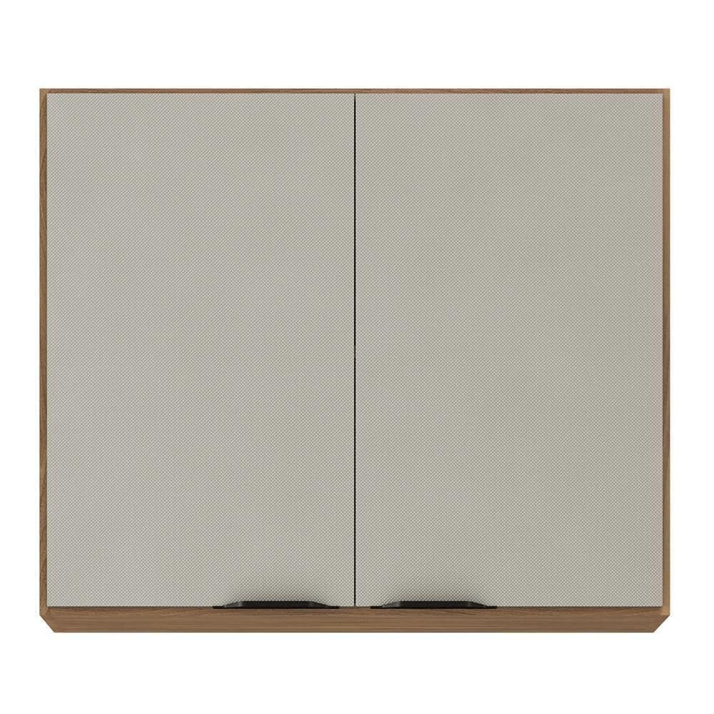 Armário Aéreo Firenze 2 Portas Amêndola Nude  - Demóbile Amêndola Nude