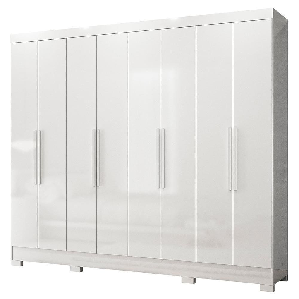 Guarda Roupa Casal Diplomata 8 Portas Branco - Moval Branco
