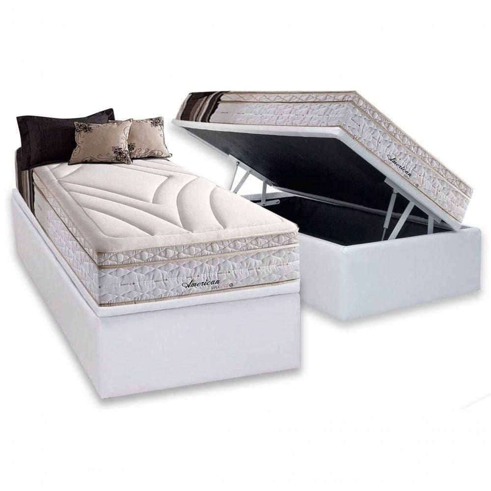 Conjunto Bau + Colchão American Solteiro 88x188x73