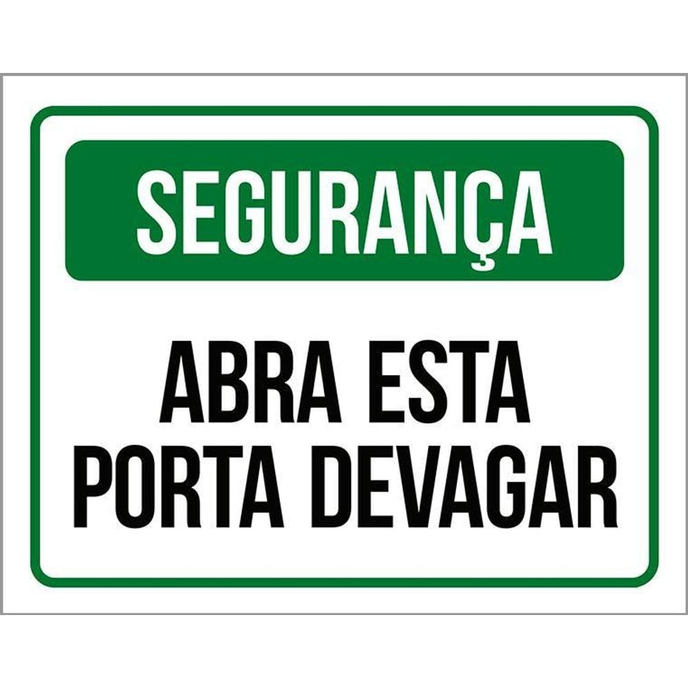 Placa De Segurança - Abra Esta Porta Devagar 36X46