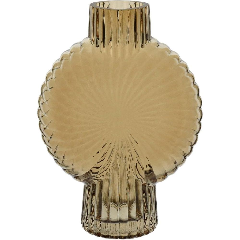 VASO DECORATIVO ENFEITE CASA CARACOL HOME&CO VIDRO 24x17x6cm ÂMBAR