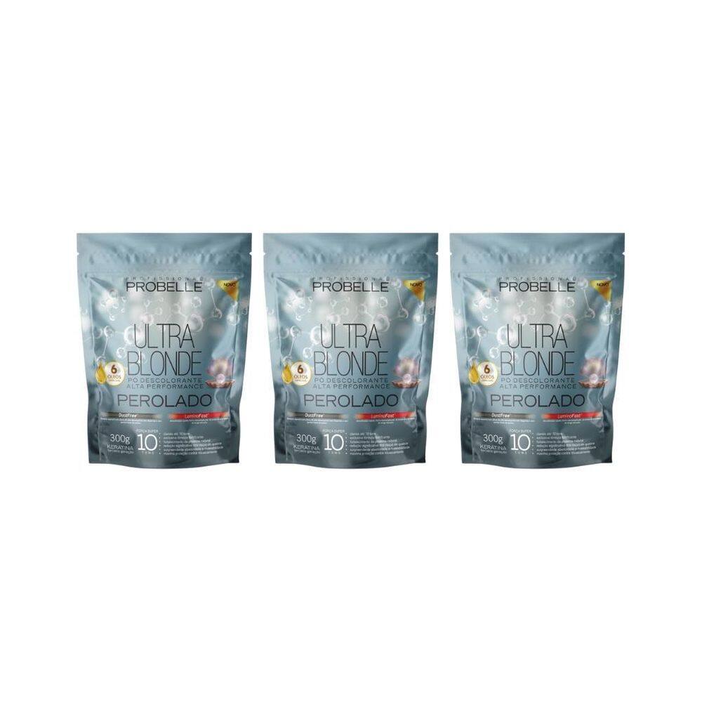 Po Descolorante Probelle 300G Perolado - Kit Com 3Un