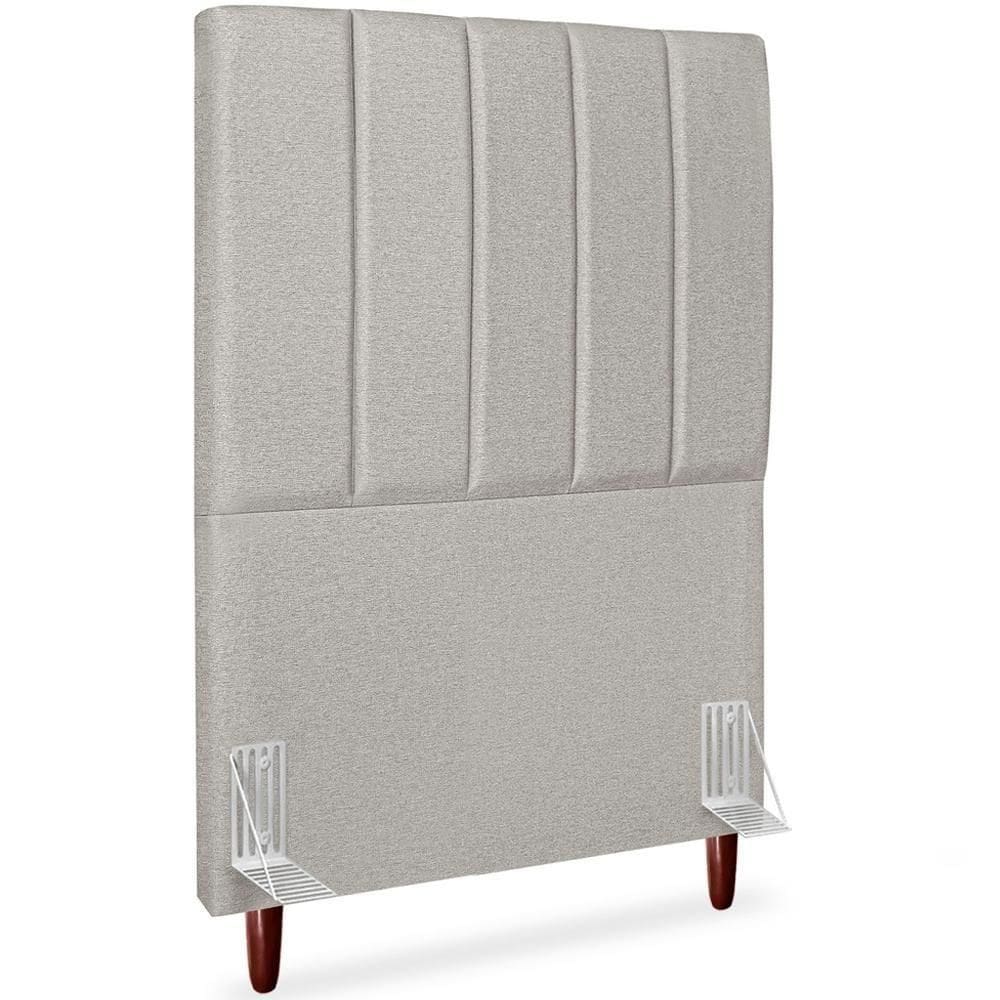 Cabeceira Solteiro 90cm Arlla Linho Cinza Rm Cinza