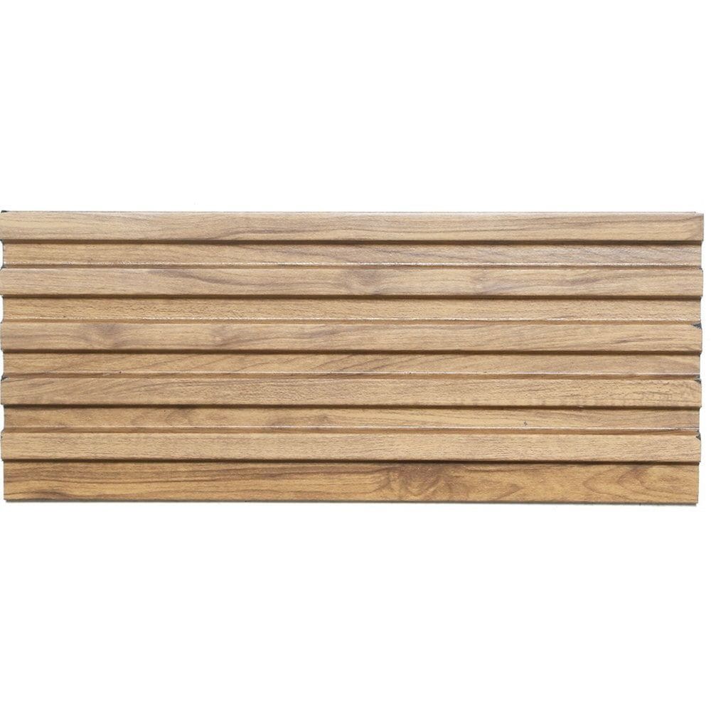 Painel Ripado de Poliestireno 12,2 Cm X 1,2cm Metro Linear-gr02pr-s - Barra 2,85ml - caixa com 2,85 Unidade - Marrom