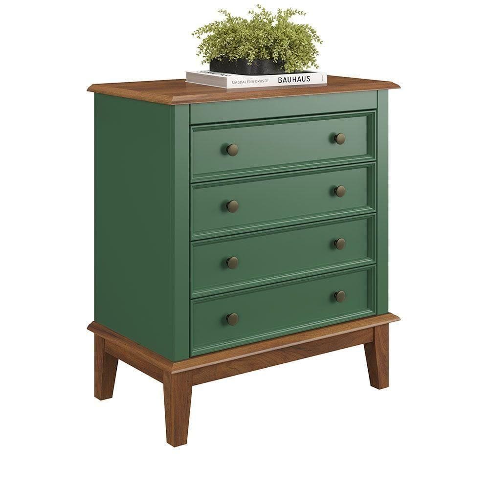 Cômoda 4 Gavetas - Verde Verde