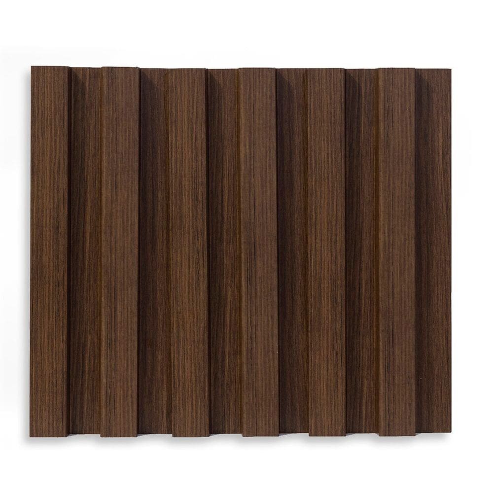 Painel Ripado de Poliestireno 12 Cm X 19cm Metro Linear-gr03pr-n - Barra 2,85ml - caixa com 2,85 Unidade - Nogueira