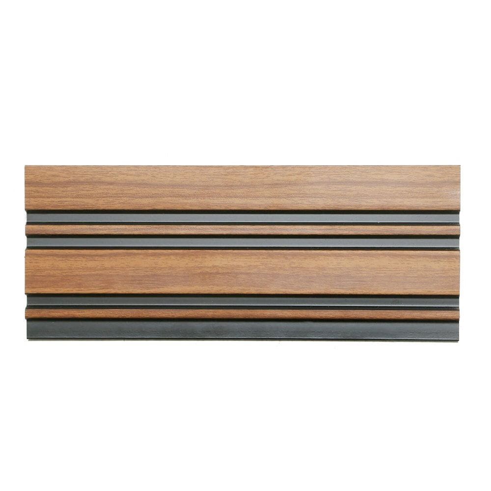 Painel Ripado de Poliestireno 12,2 Cm X 12mm Metro Linear-gr01pr-bm - Barra 2,85ml - caixa com 2,85 Unidade - Black Mogno