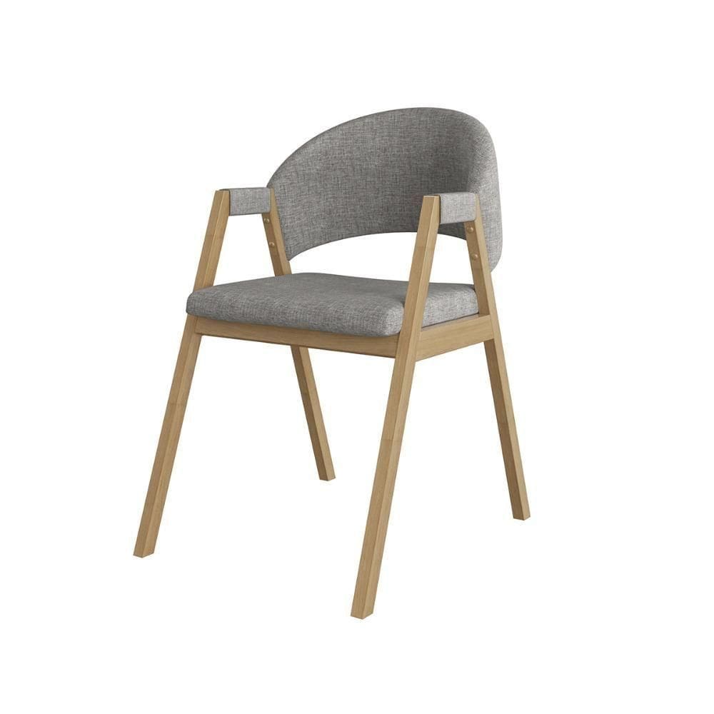 Cadeira Suellen Luxo Reforçada Para Mesa De Jantar Linho Grafite