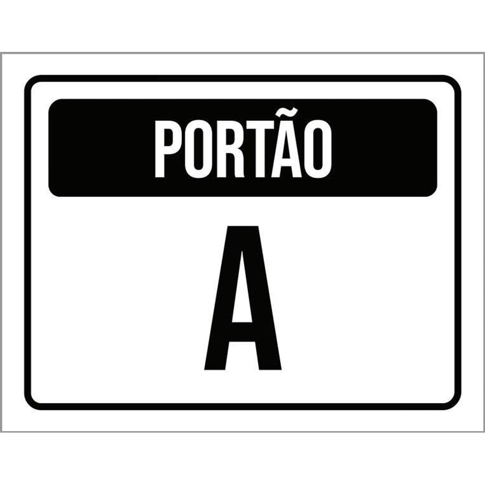 Placa Sinalização - Portão A 36X46