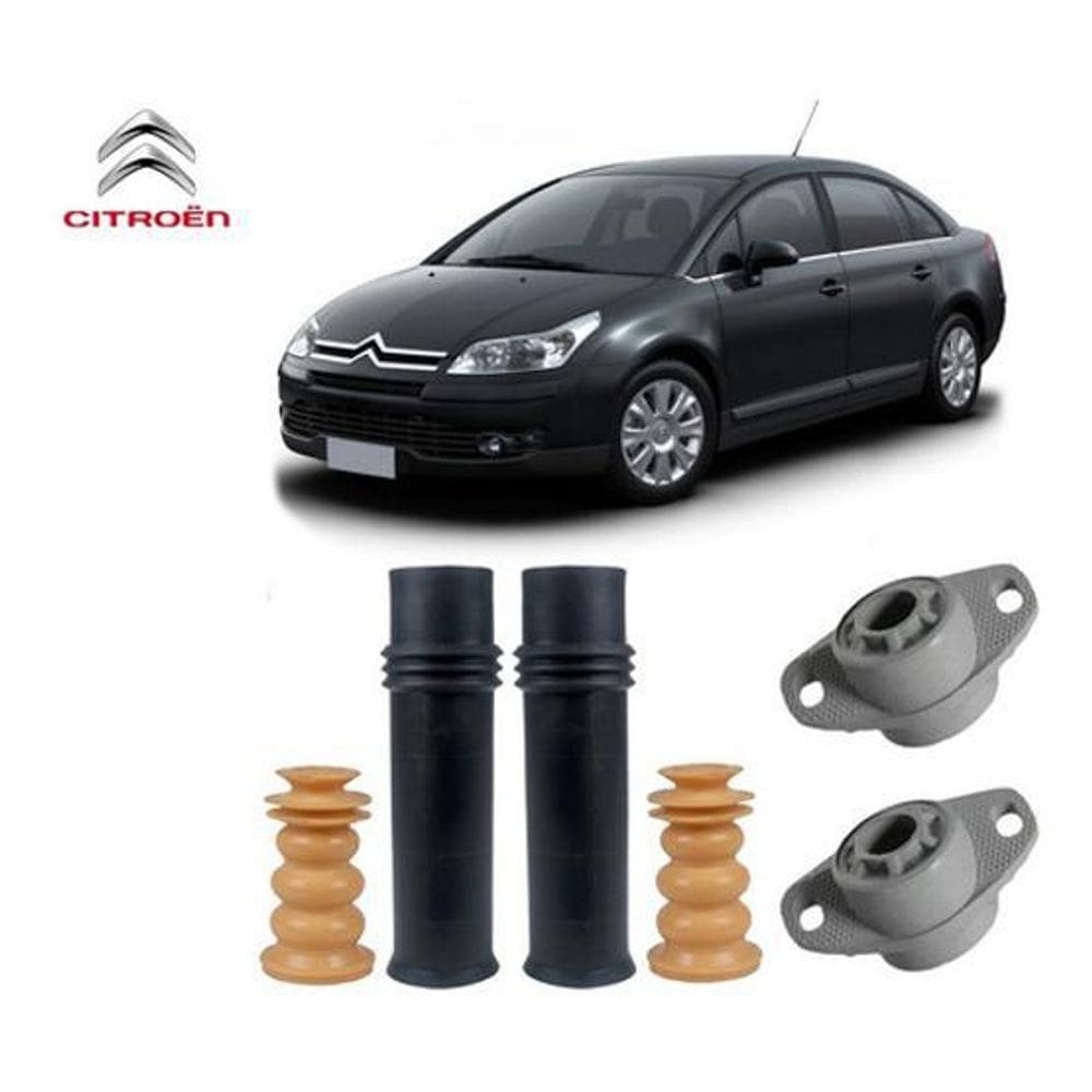 2 Kit Coxim Batente Coifa Do Amortecedor Traseiro Citroen C4