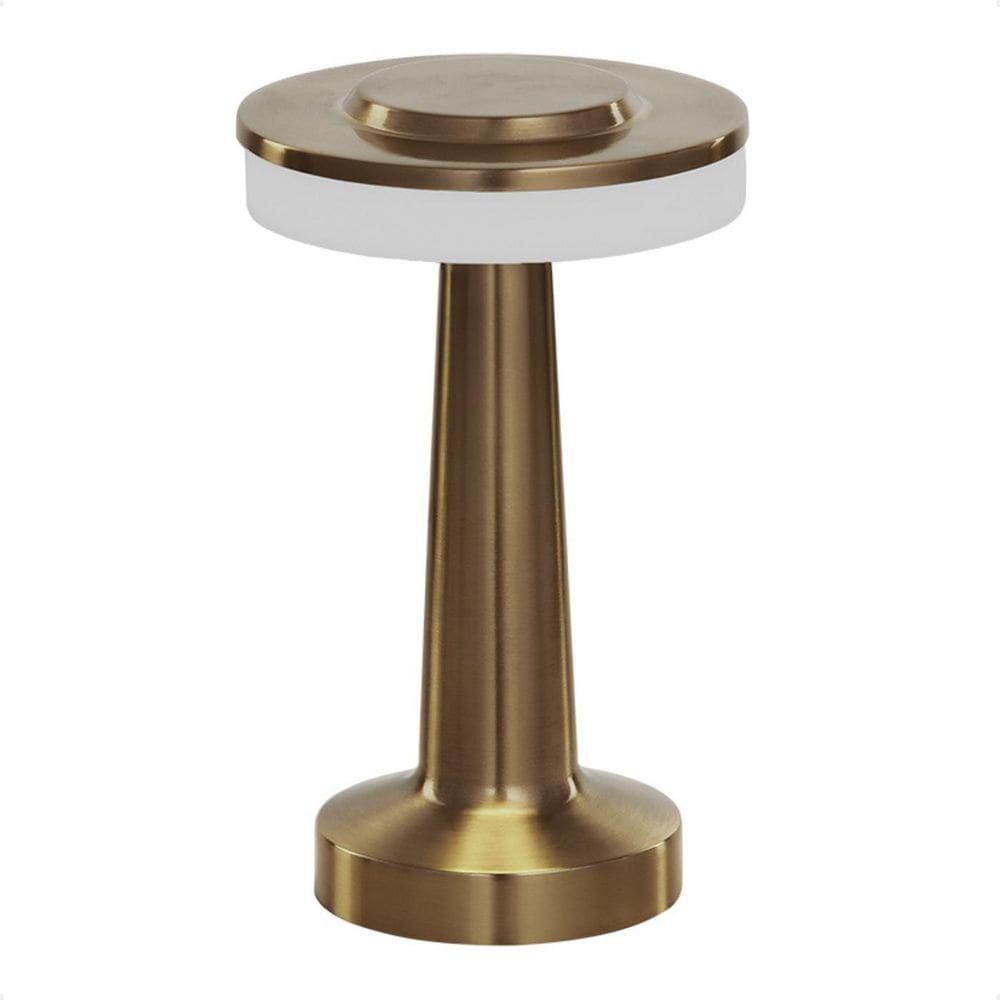 Luminária De Mesa Pharos Dimerizável Recarregável Ouro