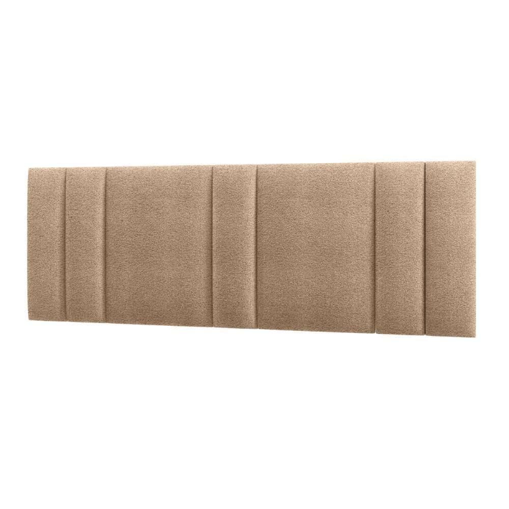 Cabeceira King Estofada Com Led Boucle Bege