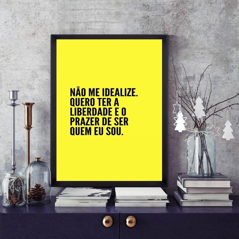 Quadro Não Me Idealize 24X18Cm